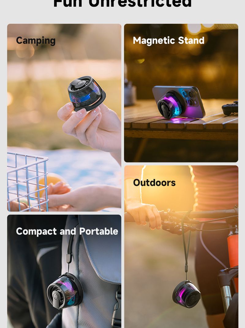 Edifier Hecate G200 Taşınabilir Mini Açık Hava Manyetik Hoparlör Bluetooth 5.3 Rgb Aydınlatma Telefon Tutucu 7 Saat Çalma Süresi_voghion.com