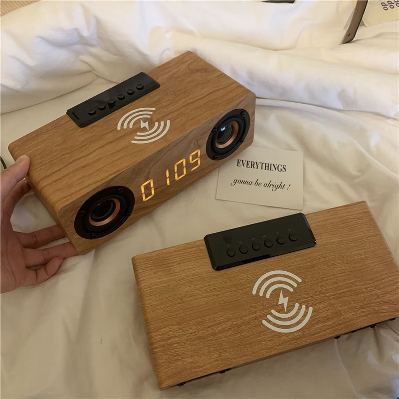 Wireless Multi-Functional High-End Ins Wooden Bluetooth Audio_voghion.com