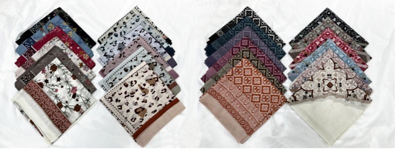 Bufanda cuadrada malaya de verano para mujer, nueva bufanda cuadrada con patrón de algodón e hilo de Bali, bufanda para la cabeza_voghion.com