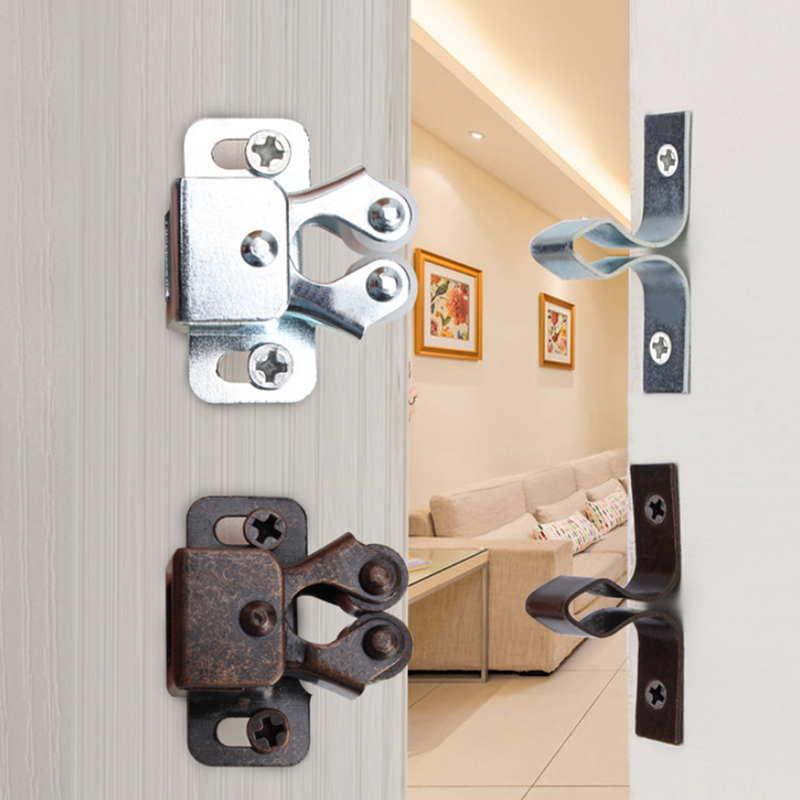 8pcs Cabinet Door Magnets Double Roller Catch Stop Latch Closer Damper Buffer With Screws Wardrobe Hardware Furniture Fittings_voghion.com