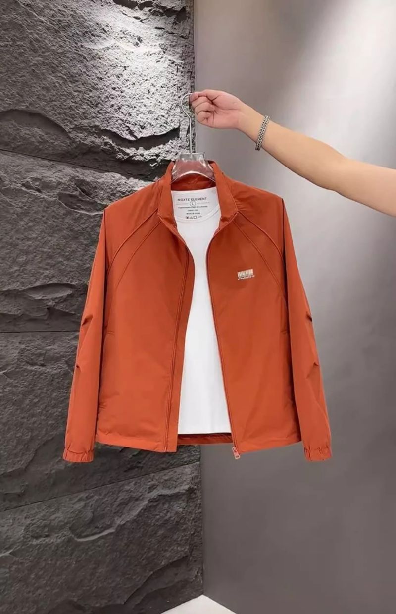 Giacca da uomo con colletto rialzato, semplice, versatile, alla moda e di alta qualità, con protezione solare_voghion.com