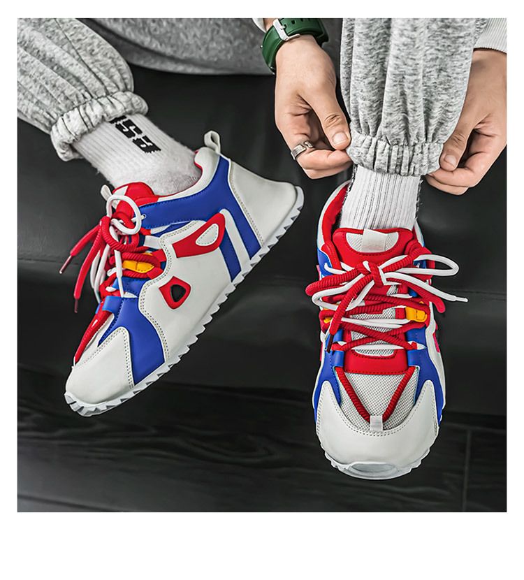 Chain Casual Sports Dad Thick Sole Elevated Men's And Women's Shoes_voghion.com