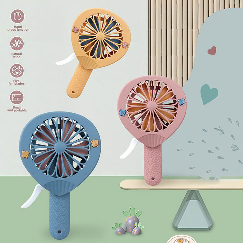 Jinleiou Mini Ventilator Stille Natuurlijke Wind Schattige Cartoon Kat Vorm Kantoor Zak Handpers Ventilator Voor Dagelijks Gebruik_voghion.com