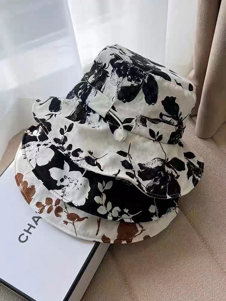 Summer New Foldable Sunshade Sunscreen Sun Hat UV Protection Printed Bucket Hat_voghion.com