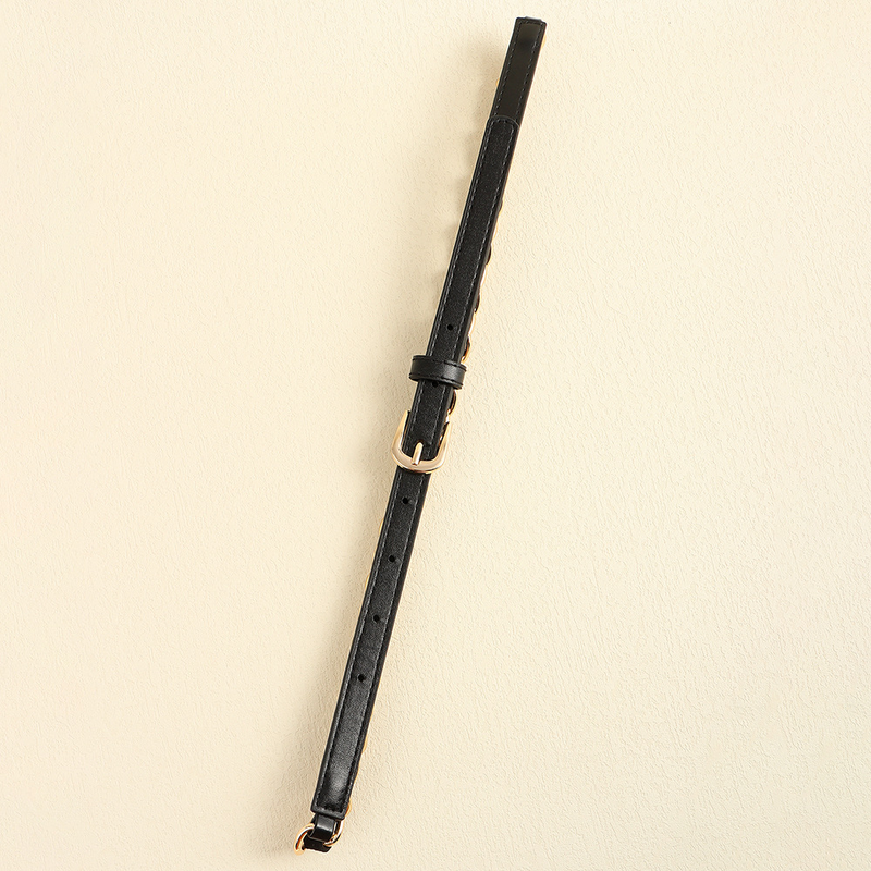 Curea metalică minimalistă pentru femei, țesută cu PU, curea de îmbinare, stil punk versatil, decorațiune minimalistă cu lanț în talie_voghion.com