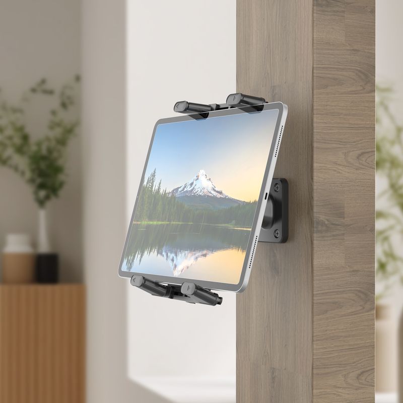 Mount, 360° Rotation Tablet Holder Stand, Sturdy Base, Kitchen Wall Mount Compatible With IPad/iPhone/All 4.7-15 Inch_voghion.com