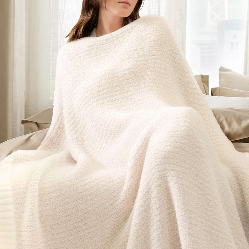 Sofa Blanket Super Soft Comfortable Warm Knitted Blanket Breathable Lightweight Fluffy Plush Blanket Bed And Sofa Travel Camping_voghion.com