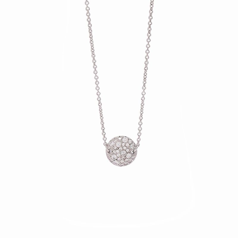 Collier court en diamant rond pour femme, bijou de style médiéval, style luxueux, pierres précieuses, couleur magnifique, style champignon, style rétro simple_voghion.com