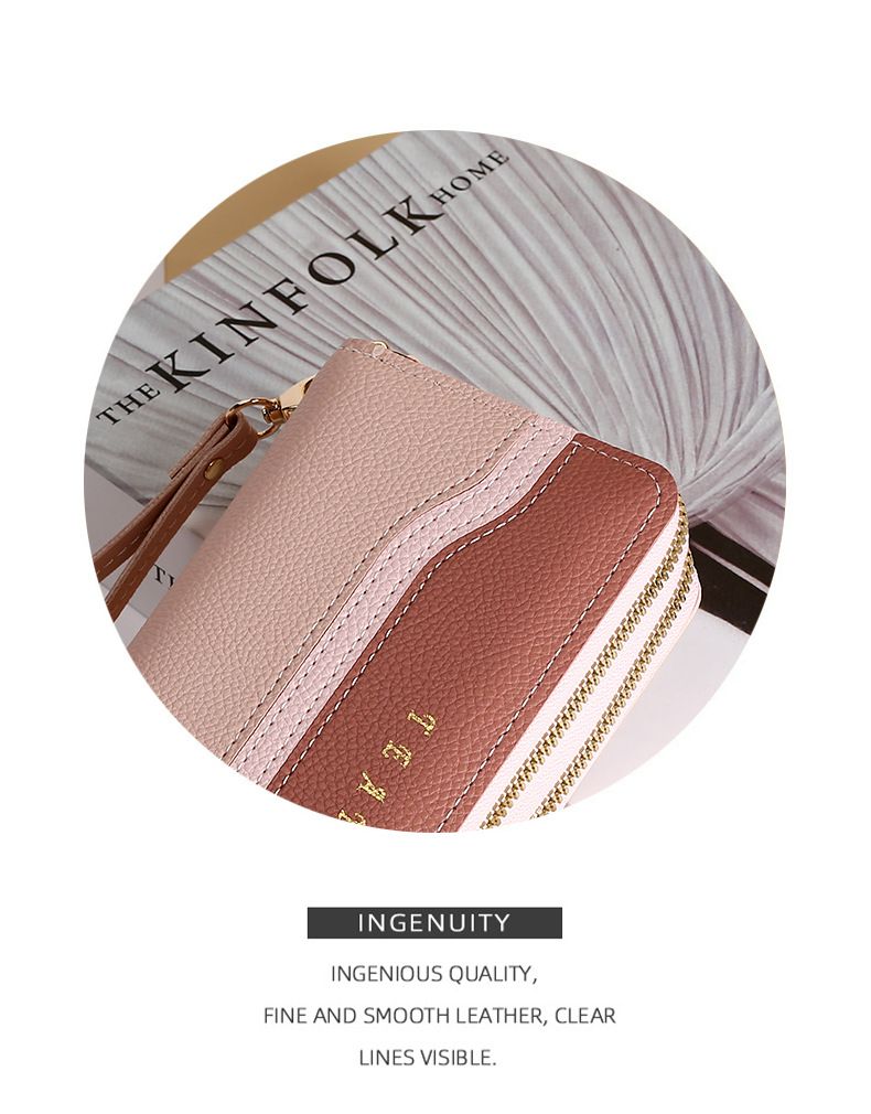 Women's Long Wallet, Clutch Bag, Color Matching, Large-capacity Double-layer Women's Wallet_voghion.com