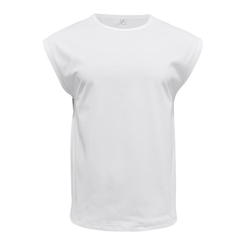 Men's Summer New Sleeveless Youth Casual Loose Solid Color Thin Vest T-Shirt For Men_voghion.com