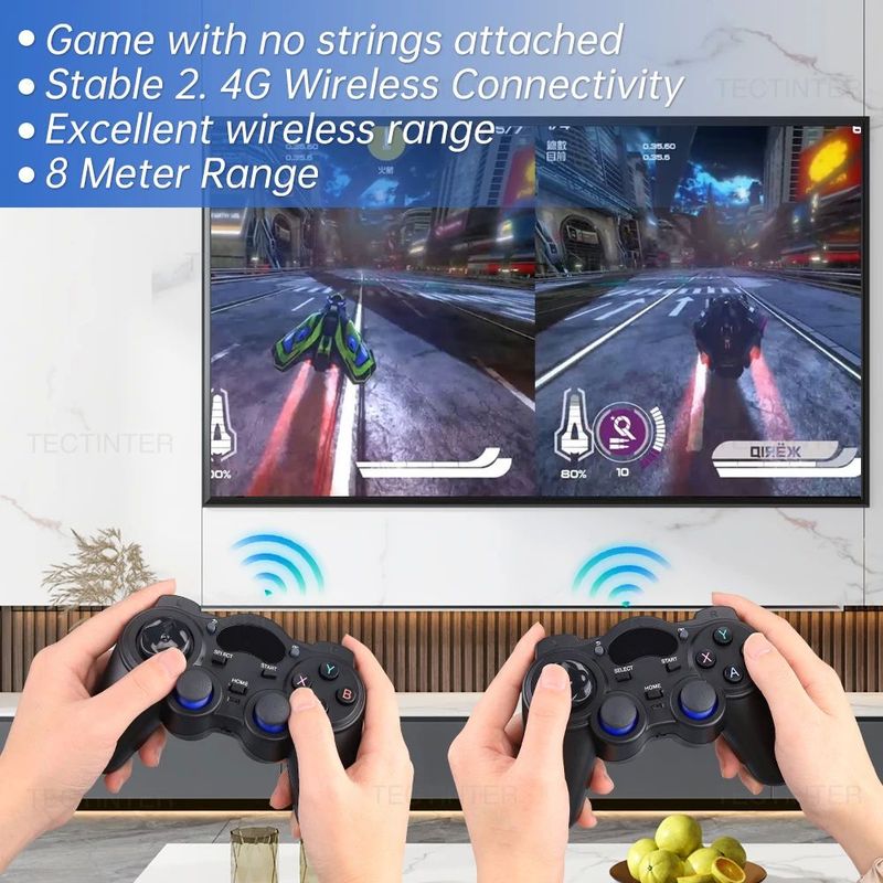 Controle 2.4G Gamepad Android Wireless Joystick Joypad Branco_voghion.com