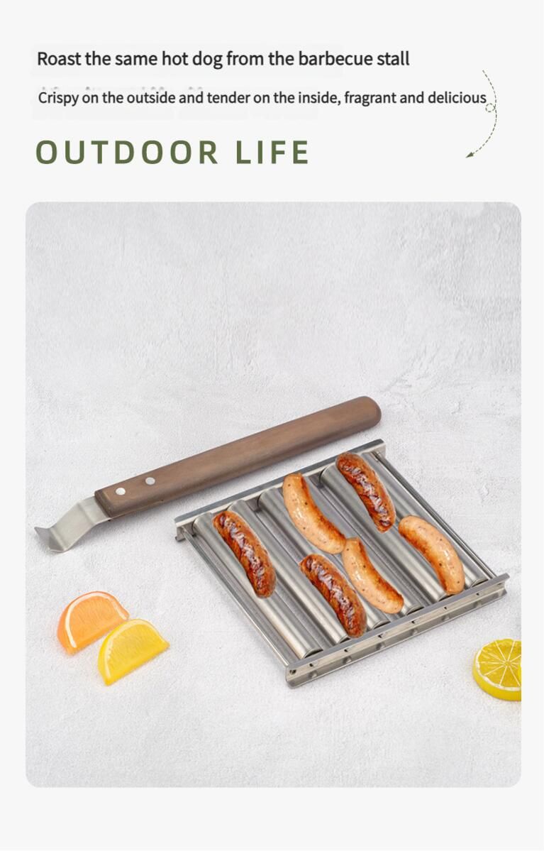 Griglia per hot dog da esterno in acciaio inossidabile, rimovibile e girevole, con griglia per salsicce_voghion.com