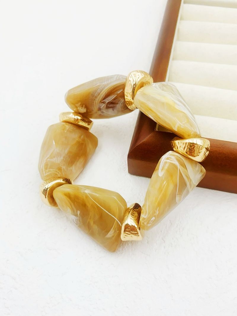 Collier court en perles acryliques et pierres naturelles européennes et américaines, style rétro, à porter à Qingdao_voghion.com