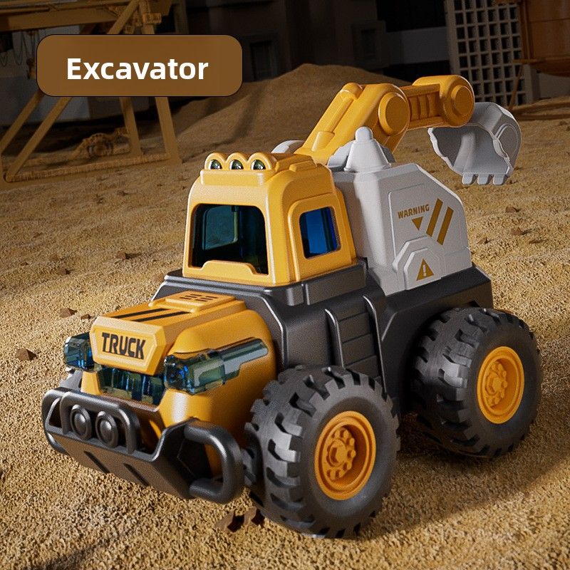 Toy Press Small Car Engineering Vehicle New Model Mixer Truck Crane Excavator 1-3 Years Old Educational_voghion.com