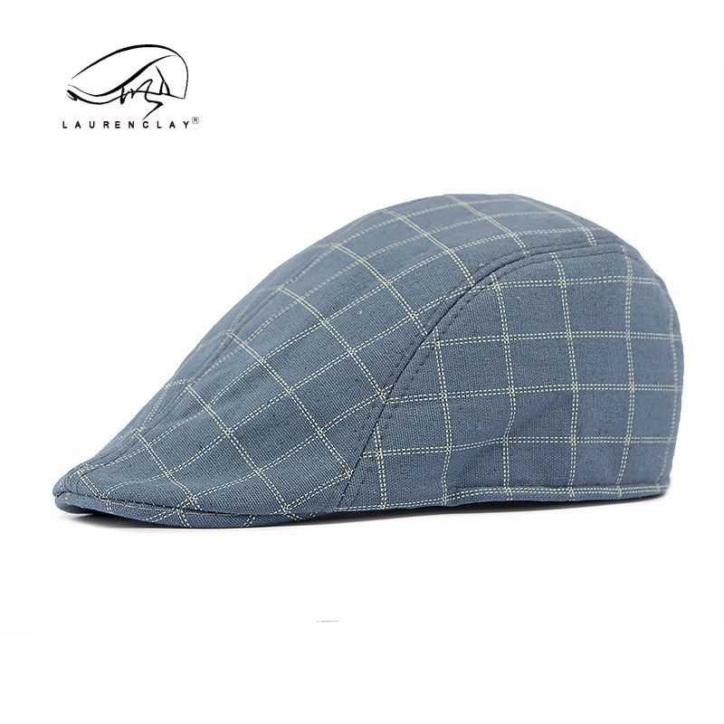 Hut für Männer und Frauen, lässige Baskenmütze mit Entenschnabelmuster, Vorwärtskappe im britischen Stil, Frühling und Sommer_voghion.com