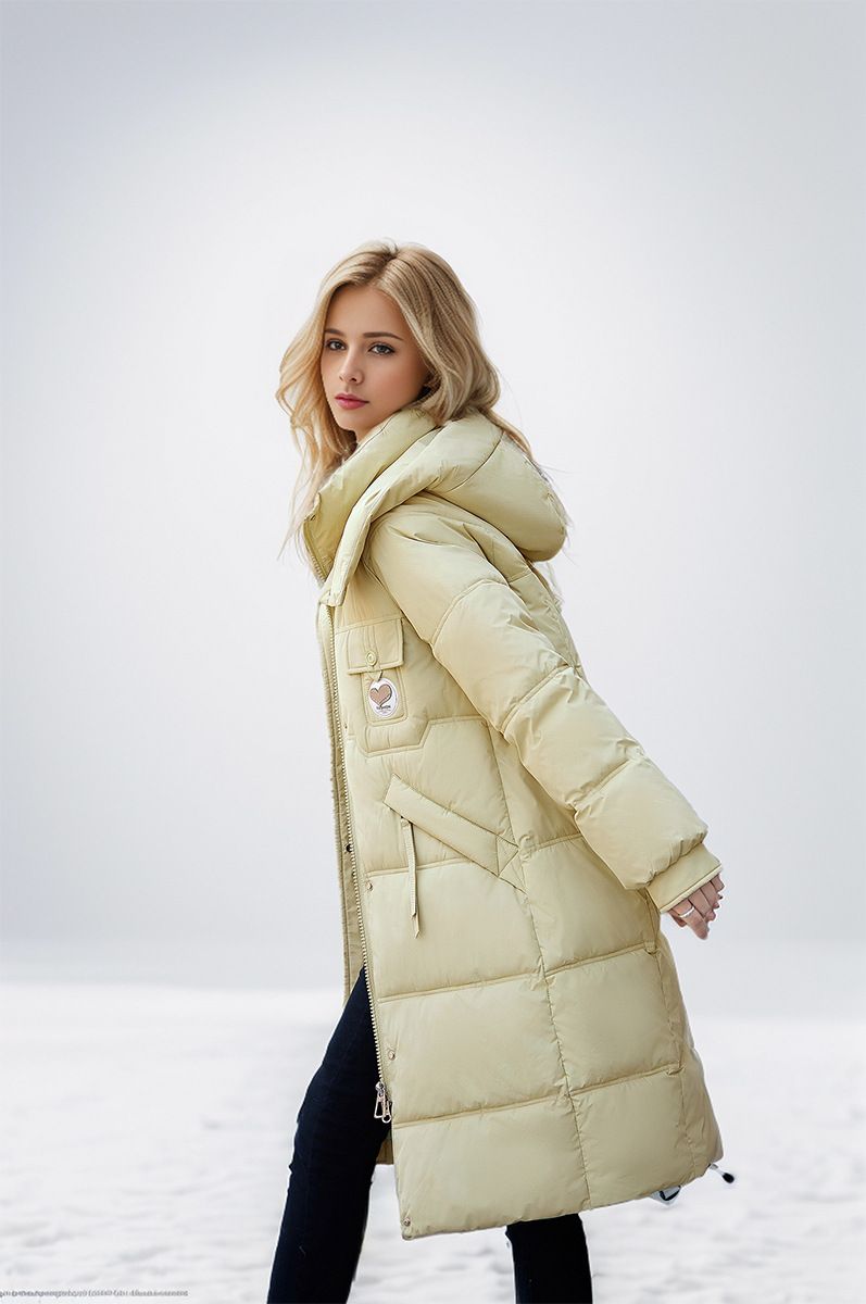 Mid-Length Down 2024 New Fashion Winter Plus Size Hooded Thickened Cotton Coat Puffer Jacket_voghion.com