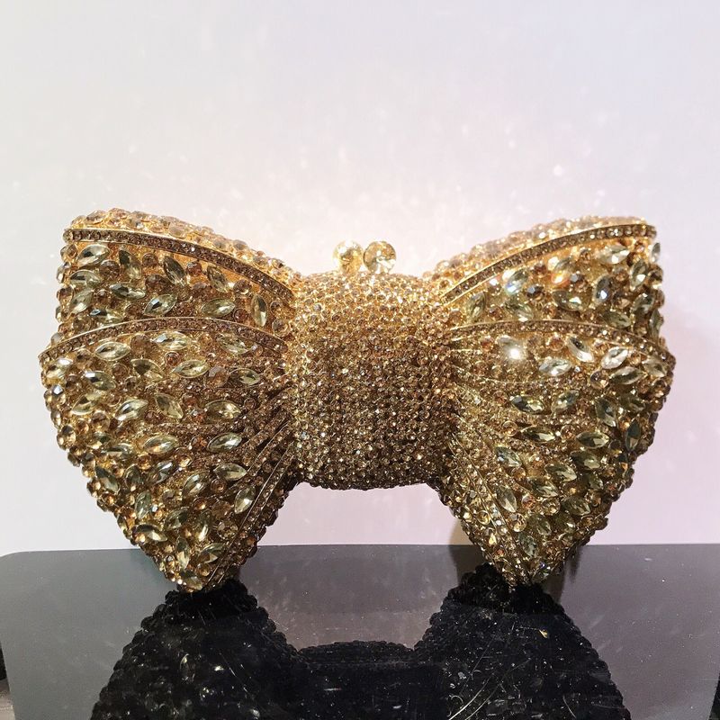Bow teemant õhtukott banketi kleit strassikivist käekott Uus Bow Clutch rahakott_voghion.com