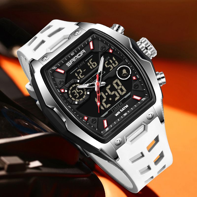 Orologio elettronico da uomo con quadrante grande, sportivo, LED, analogico, digitale, cronografo, militare, doppio display, orologio da polso da uomo, Relogio Masculino_voghion.com