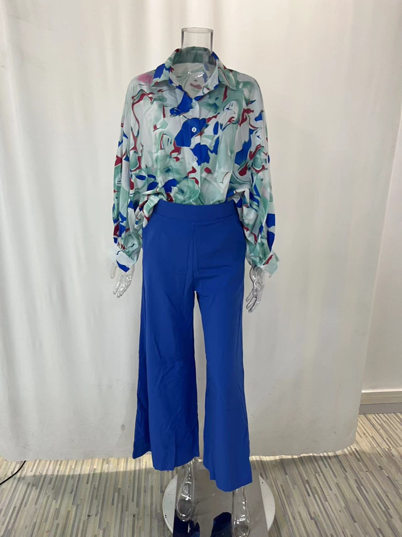 Camicie stampate popolari Pantaloni stile INS Abiti casual alla moda_voghion.com