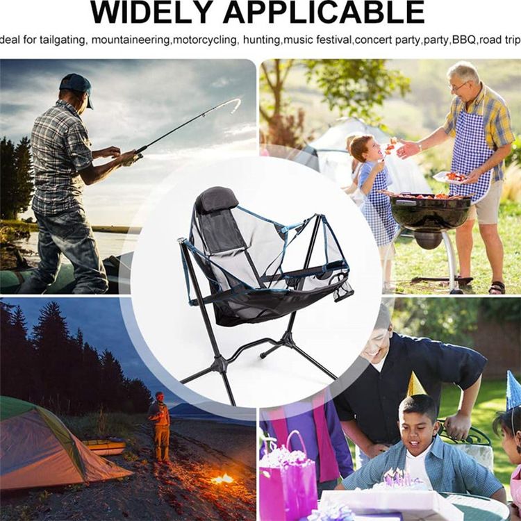 Sedia a dondolo portatile pieghevole da campeggio all'aperto Moon Courtyard Leisure Swing Chair, sedia da pesca_voghion.com