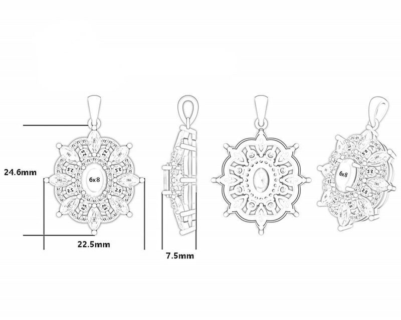 Neue Sonnenblumen-Halskette für Damen, modisches Nischendesign, eiförmiger Rubinanhänger, blütenförmige Zirkonia-Halskette_voghion.com