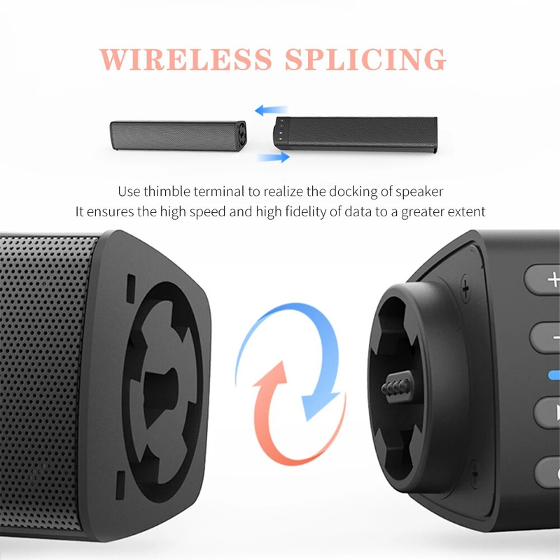 Powerful Soundbar Sound Radio Blaster Bar Audio TV PC Computer Subwoofer Wireless Home Theater Speaker_voghion.com