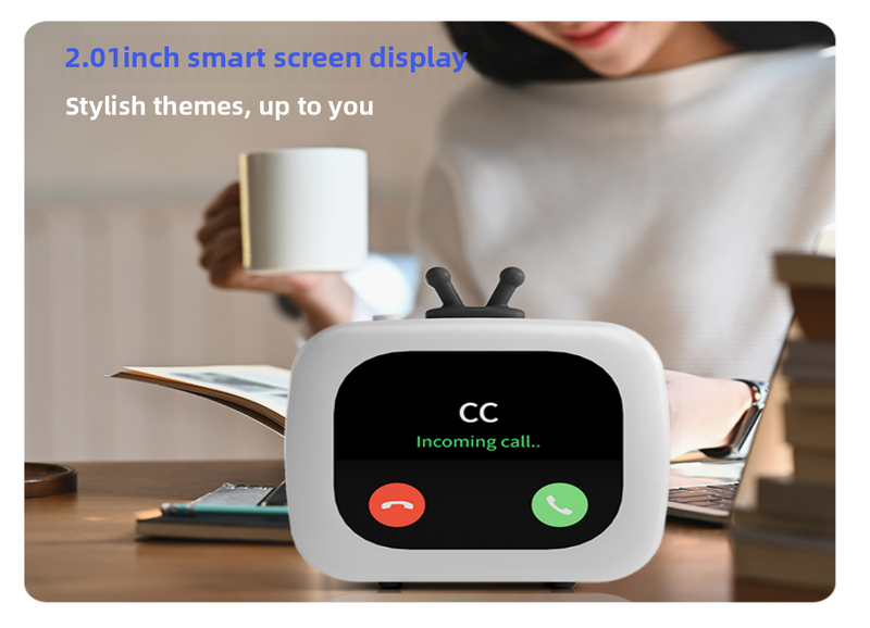 Mini Portable Multifunctional Bluetooth Speaker, Music, Photo Album, Alarm Clock, Call, Timer/Calculator, Weather_voghion.com