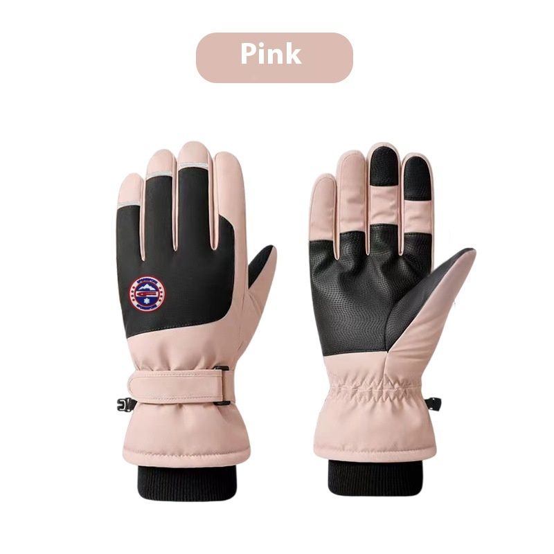 Autumn winter fashion with plush thickened windproof and cold proof cotton touch screen waterproof sports cycling_voghion.com