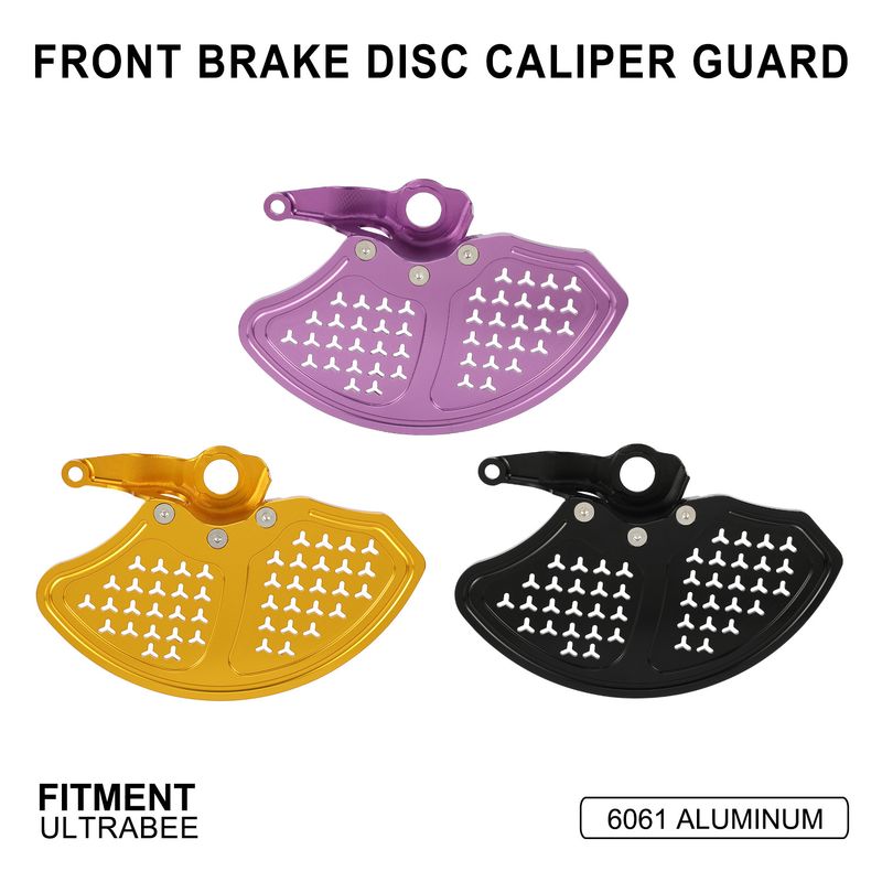 Protection de disque de frein avant en alliage CNC pour vélos électriques et motos tout-terrain – Protection légère et durable (violet)_voghion.com