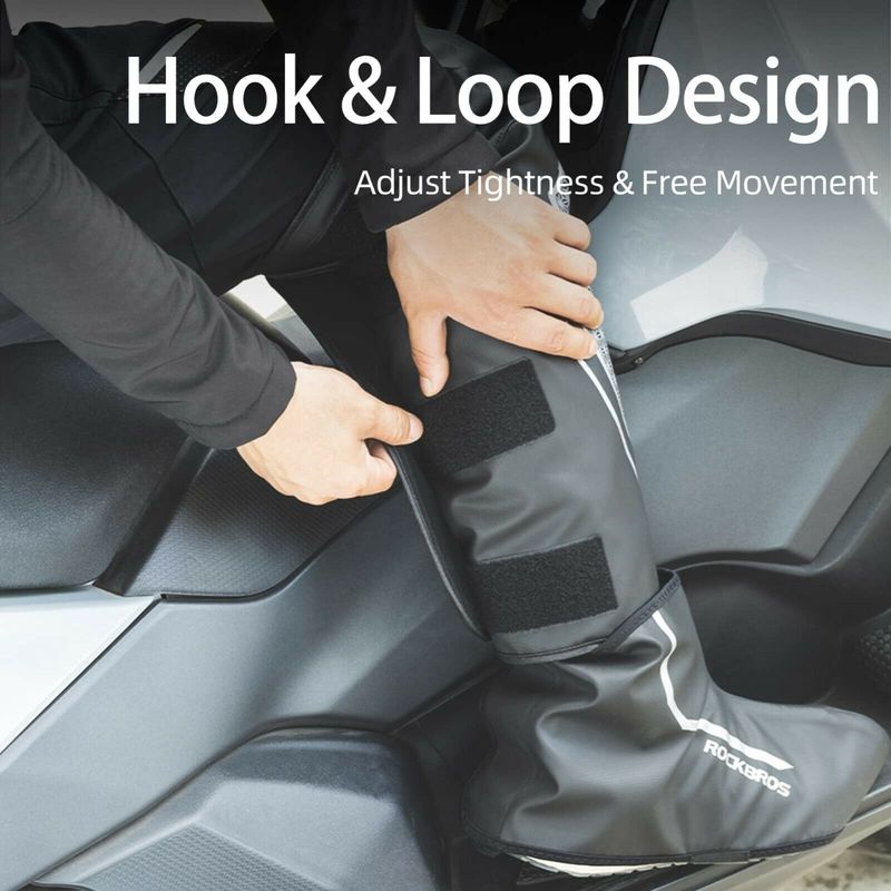 ROCKBROS 1 paire de guêtres thermiques pour les jambes + 1 paire de couvre-chaussures de vélo coupe-vent pour une utilisation en extérieur_voghion.com