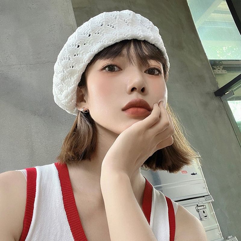 Nya Ankomster Tunn Casual För Mössor Bonnet Cowboykeps Höst Damkepsar Åttkantig Målarhatt Stickad Basker_voghion.com