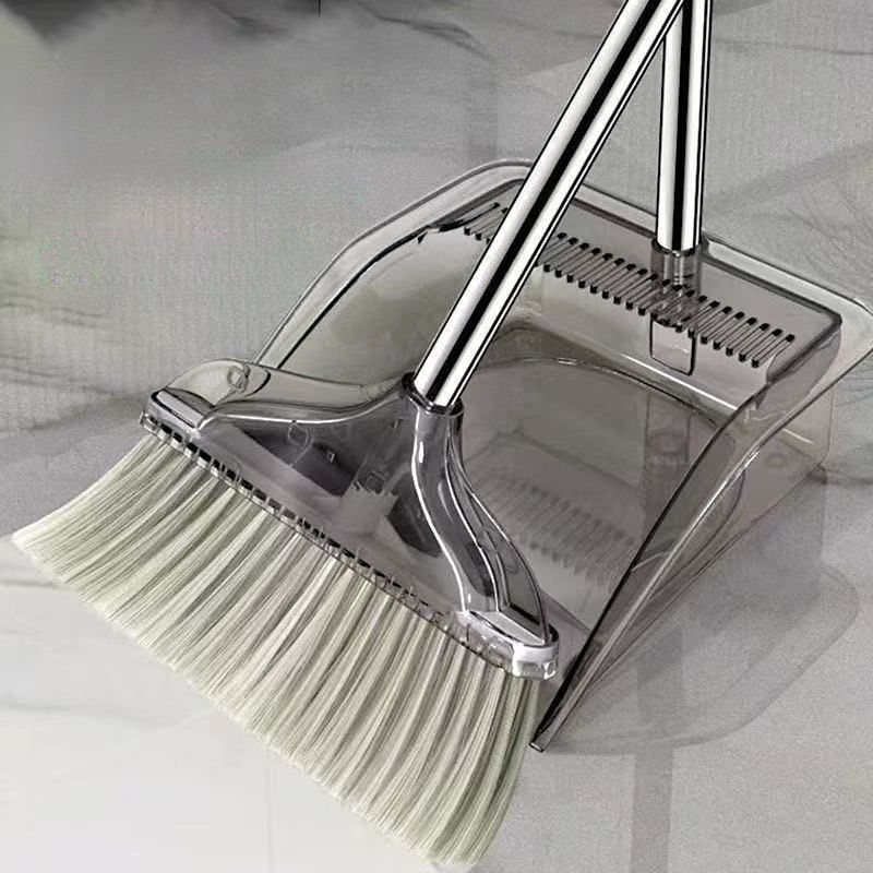 and Dustpan Set For Hoe Use 2025 New Model Light Luxury High Appearance Transparent Sweeping Trash Shovel High-end_voghion.com