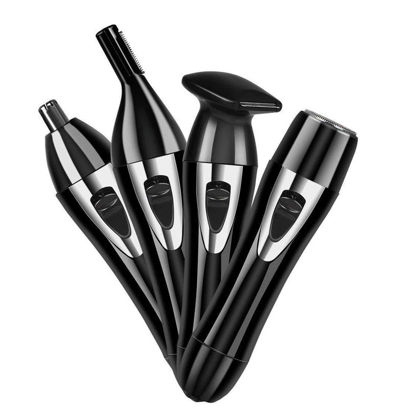 Set epilatore elettrico 4 in 1 per donna: tagliacapelli per naso e rasoio per sopracciglia multifunzionale_voghion.com