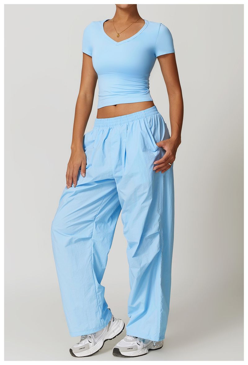 Vêtements pour femmes, haut de yoga moulant à manches courtes, résistant aux chocs, pour la course à pied, le Pilates, le fitness, le sport, le séchage rapide_voghion.com