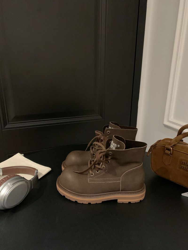 Full Cowhide High-Quality Martin For Women, New Autumn And Winter Leather Soft Sole Women's Short Boots, Work Boots_voghion.com
