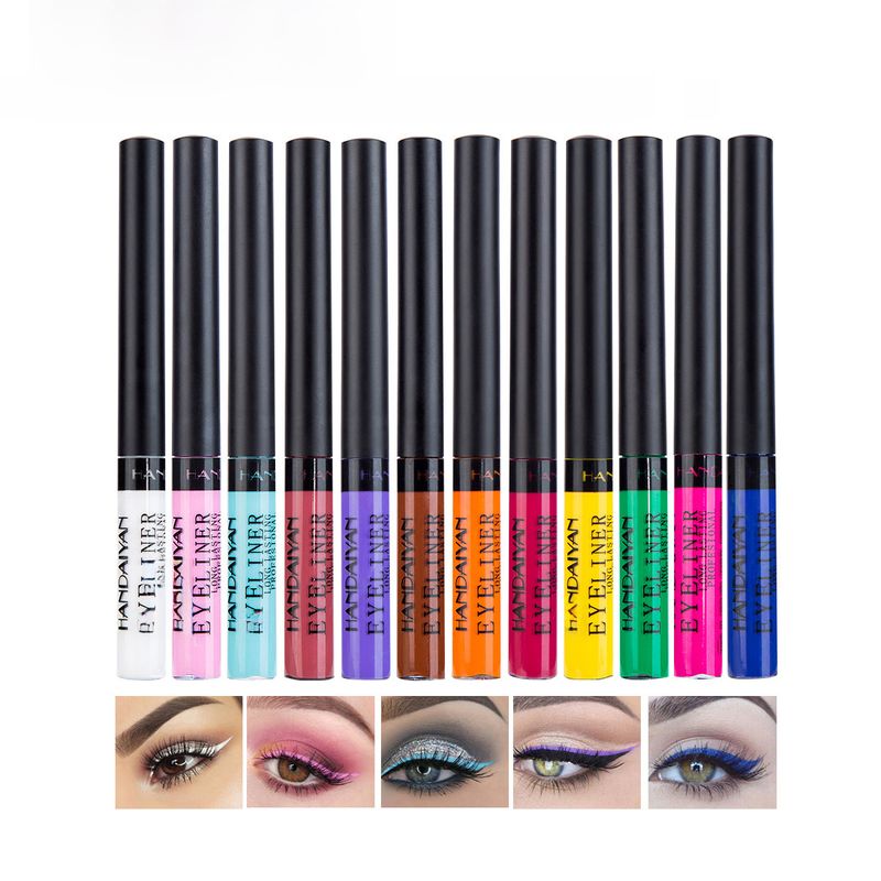 eyeliner opaco ad asciugatura rapida, resistente, non sbiadisce, fluorescente UV, set da 12 colori_voghion.com