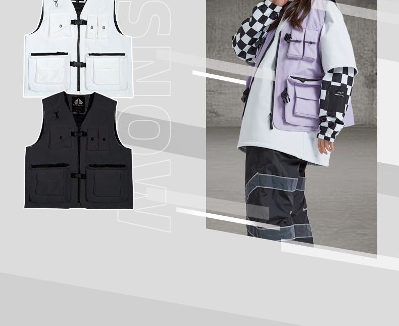 001 New Vest For Men Women, Water-Resistant, Warm, Multi-Pocket, Single And Double Board Ski Jacket, Sweatshirt Outerwear_voghion.com