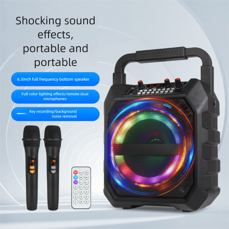 Hot Selling Karaoke Universal K-Song Home KTV Portable Bluetooth Speaker Integrated Microphone_voghion.com