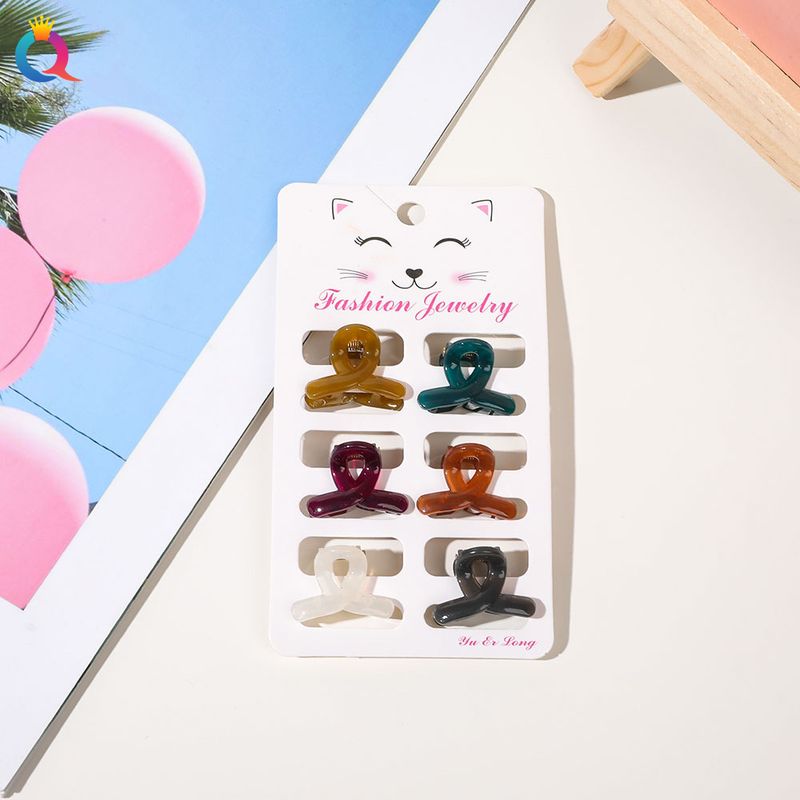 Mini-Haarspangen-Set – 6-teiliges Haarklammer-Set in matten Pastellfarben für Damen (klein, rutschfest, vielseitig für Ponyfrisuren und Hochsteckfrisuren)_voghion.com