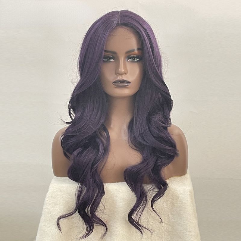 Haarverlängerungen & Perücken Rebecca Front Lace Perücke Haarperücken Damen Big Wave langes lockiges Haar Chemiefaser heiße Perücke_voghion.com