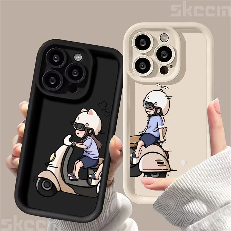 Custodia per bambina con design elettrico alla guida per Samsung Galaxy S25 S24 S23 S22 Ultra S21 Plus S20 FE A15 A35 A54 A55_voghion.com