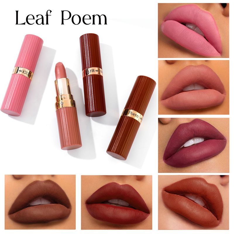 LEAF P0EM Makeup Set Six Matte Lipsticks Long-lasting Waterproof Lip Gloss_voghion.com