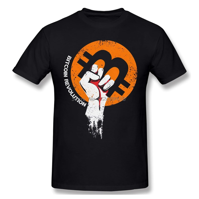 Morsom Power Bitcoin T-skjorte for menn med korte ermer, streetwear, kryptovaluta, BTC, blockchain, geek, bomulls-T-skjorte_voghion.com