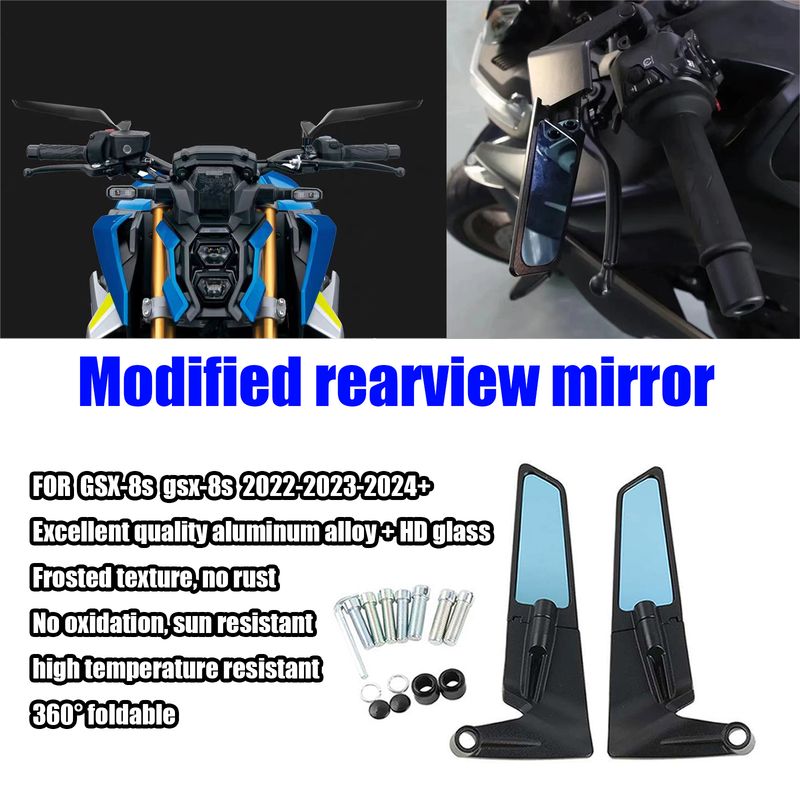 ΓΙΑ GSX-8s Μοτοσικλέτα Καθρέφτης Ανεμοθώρακας Πλαϊνός Πτερύγιο Καθρέφτης Οπισθοπορείας Αξεσουάρ Μοτοσικλέτας GSX-8s_voghion.com