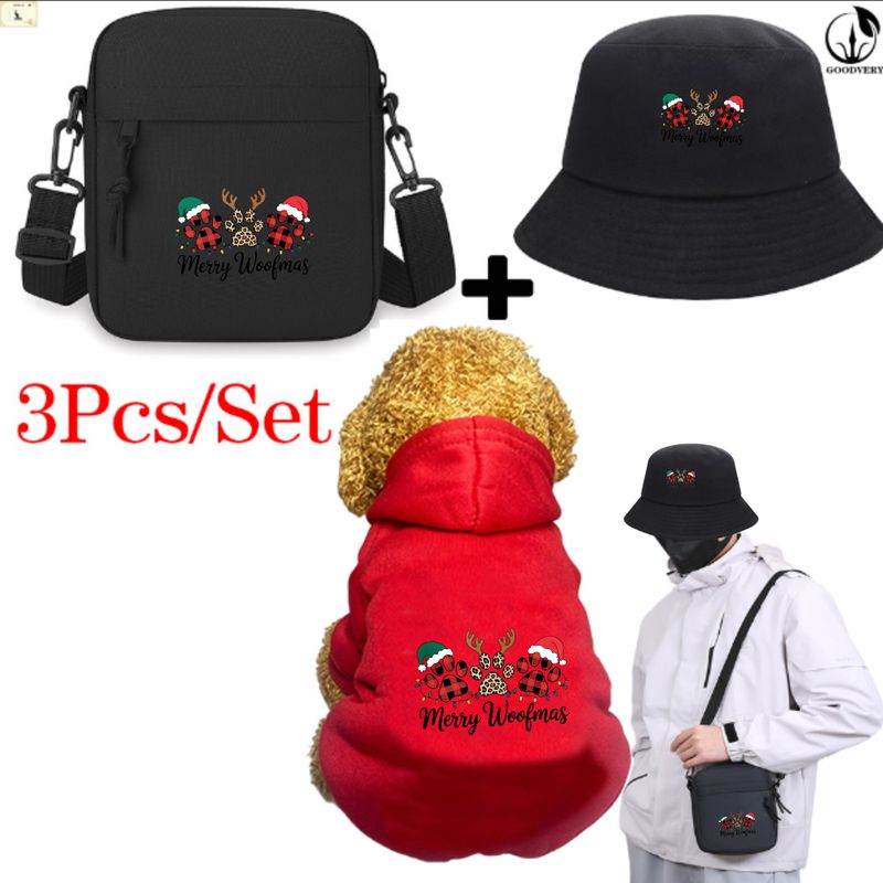 3Pcs/Set Animal Kangaroo Purple Stars Print Bag Hat, Winter Soft And Warm Comfortable Bag Hat Suitable For Outdoor Travel With Pets, Durable Pet Gear_voghion.com