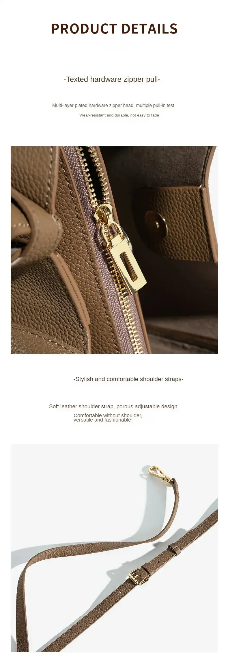 Lychee Pattern Leather Simple Vegetable Basket Handbag Womens Denim Portable Bucket Shoulder Bag 240827_voghion.com