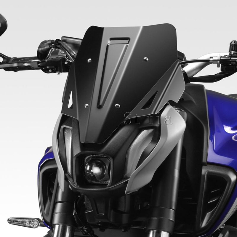 For FZ07 MT07 MT-07 FZ 07 2021-2024 Motorcycle Windshield Windscreen Kit Deflector Fairing Cover Wind Screen Accessories_voghion.com