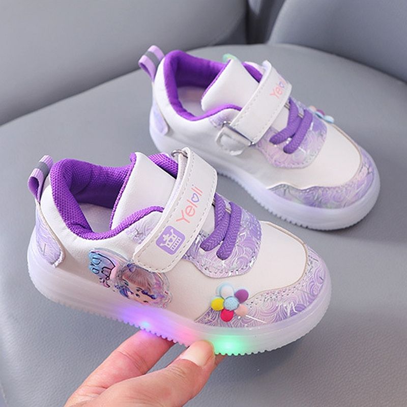 SHLIANG Neue Jungen Mädchen LED Casual Schuhe Lace Up Kind Turnschuhe Atmungs Mode Bord Schuhe Weiche Sohle Leuchtende Sport Schuhe s173B_voghion.com