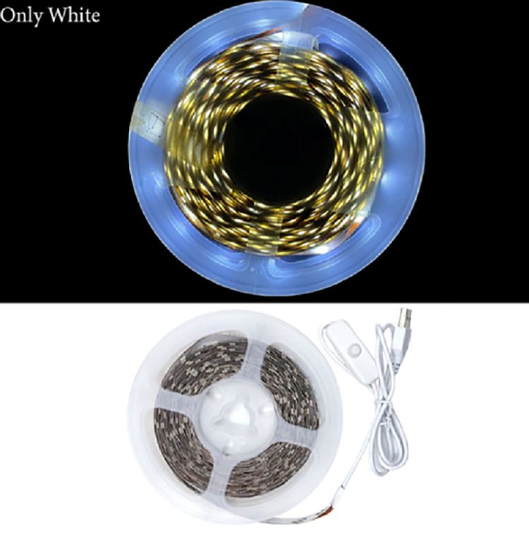 5V USB LED Strip Light 60 LEDs/m, 3528 SMD, Warm White/Cool White/Red/Green/Blue, Flexible Cabinet Closet Lighting, Remote Control, DIY Cuttable_voghion.com