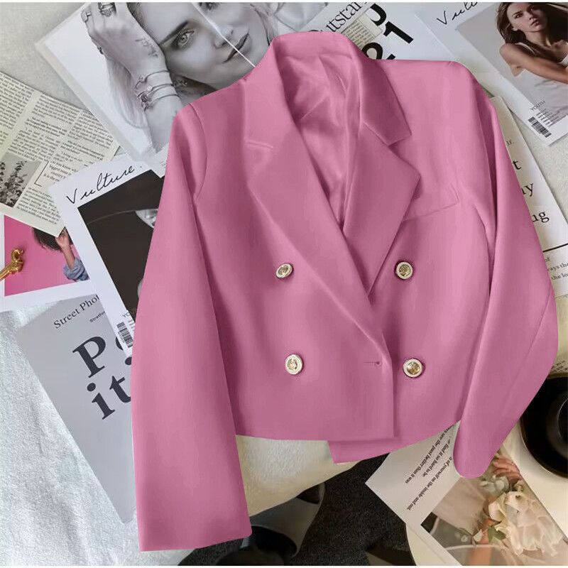 2025s Short Jade Green Jacket For Women, Autumn 2025 New Item, Stature, Casual And Versatile Small Suit_voghion.com